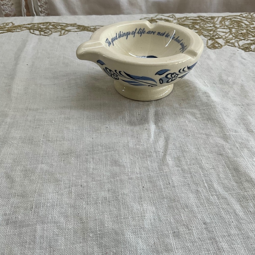 Vintage Merck Pharmaceutical Advert Ceramic Ashtray Charles Lamb Floral - Picture 5 of 8